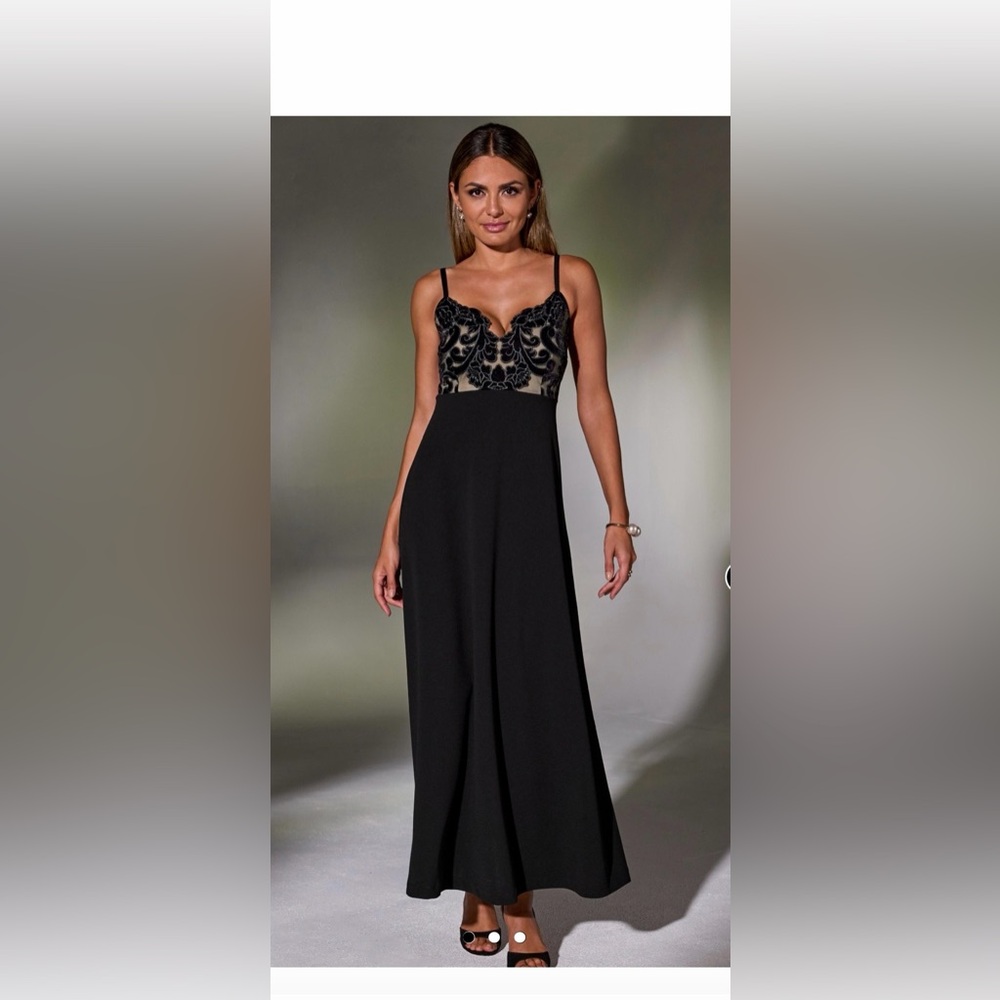 Boston Proper Black A-Line Black Dress